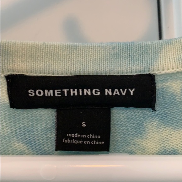 Something Navy Blue Tie Dye Sweater Dress - Picture 3 of 6